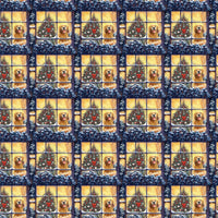 Winter Snow Scene Gift Wrap, Golden Retriever Christmas Wrapping Paper, Holiday Dog Wrapping Paper, Festive Pet Lover Gift Wrap Roll
