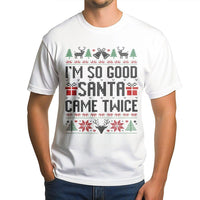 Dirty Santa Graphic Tee, I'm So Good Santa Came Twice T-Shirt, Humorous Naughty Christmas Shirt, Adult Humor Holiday Tee, Gag Present for Adults