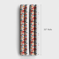 NYC Watercolor Gift Wrap, City Skyline Christmas Wrapping Paper, Urban Winter Holiday Wrapping Paper, New York City Gift Wrap Roll
