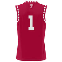 #1 Temple Owls UnisexLightweight Basketball Fashion Jersey - Red