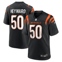 Cincinnati Bengals Shaka Heyward Black Team Game Jersey