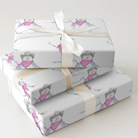 Western Holiday Gift Wrap, Cowboy Snowman Wrapping Paper, Watercolor Pink Bandana Snowman Wrapping Paper, Rustic Country Christmas Wrap