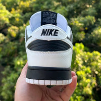 Low Top Sneakers, Black White Colorway, Lace Up Design, Casual Gift for Sneaker Fans