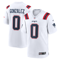 New England Patriots Christian Gonzalez White Game Jersey