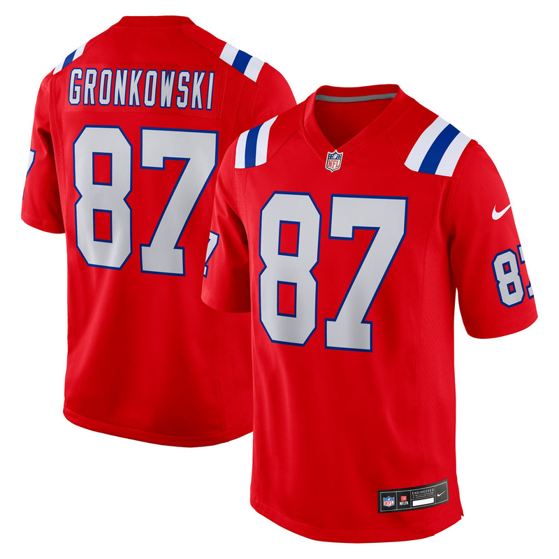 New England Patriots Rob Gronkowski Red Alternate Retired Player Game Jersey