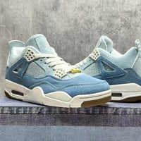 Mid Top Sneakers, Blue Colorway, Lace Up Design, Casual Gift for Sneaker Fans