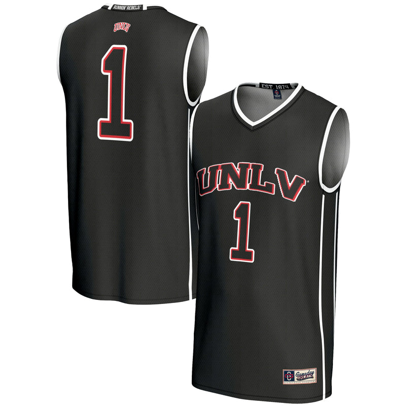 #1 UNLV Rebels Lightweight Basketball Jersey - Black