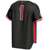 #1 San Diego State Aztecs Lightweight Baseball Fashion Jersey - Black
