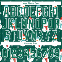 Holiday Graphic Athletic Shirt, Custom Christmas Performance T-Shirt, Personalized Name Number Workout Shirt, Sportswear Gym T-Shirt