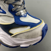 Low Top Sneakers, Royal Blue White Black Colorway, Lace Up Design, Casual Gift for Sneaker Fans