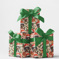 Winter Pine Dog Gift Wrap, Bluetick Coonhound Wrapping Paper, Coonhound Christmas Wrapping Paper, Rustic Holiday Gift Wrap for Dog Lovers