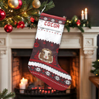 Custom Name Guinea Pig Holiday Stocking, Personalized Guinea Pig Christmas Stocking, Adorable Pet Lover Xmas Stocking, Festive Rodent Decor