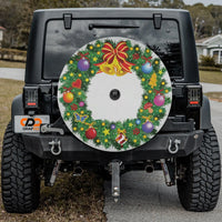 Festive Holiday Ornaments Tire Cover, Christmas Wreath Spare Tire Cover, Winter Xmas Spare Tire Cover, Holiday Jeep Bronco SUV Present