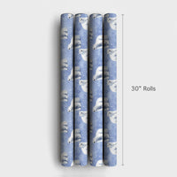 Snowy Night Polar Bear Gift Wrap, Polar Bear Christmas Wrapping Paper, Winter Wildlife Wrapping Paper, Holiday Present Wrapping Paper Roll