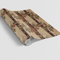 Cowboy Rodeo Buckle Gift Wrap, Western Belt Wrapping Paper, Rustic Country Holiday Paper, Western Gift Wrap Roll, Cowboy Christmas Paper