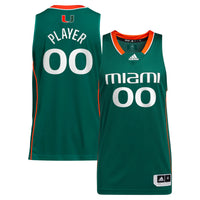 Miami Hurricanes Pick-A-Player NIL Basketball Jersey - Green