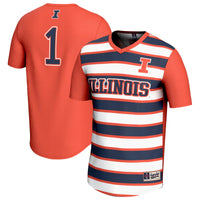 #1 Illinois Fighting Illini Lightweight Soccer Fashion Jersey - Orange