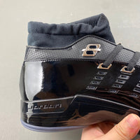 Low Top Sneakers, Black Colorway, Patent Leather Footwear, Lace Up Design, Casual Gift for Sneaker Fans