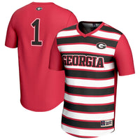 #1 Georgia Bulldogs Lightweight Soccer Fashion Jersey - Red