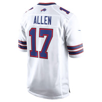 Buffalo Bills Josh Allen White White Game Player Jersey