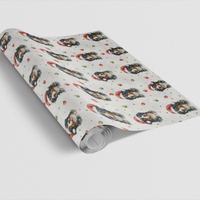 Santa Dog Gift Wrap, Bernese Mountain Dog Christmas Wrapping Paper, Bernese Mountain Dog Wrapping Paper, Bernese Dog Holiday Gift Wrap