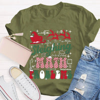 Humorous Christmas Math Teacher T-Shirt, Sleighing Math Problems Shirt, Holiday Math Pun Graphic Tee, Winter Xmas Top, Math Educator Present