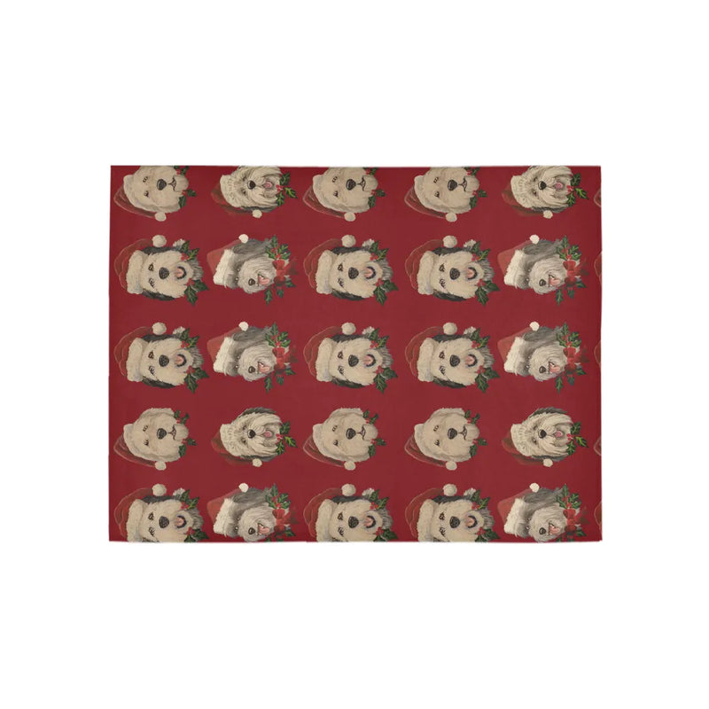 Christmas Holiday Hallway Runner Rug, Santa Sheep Runner Rug, Festive Winter Floor Runner Rug, Non Slip Kitchen Runner Rug, Xmas Decor