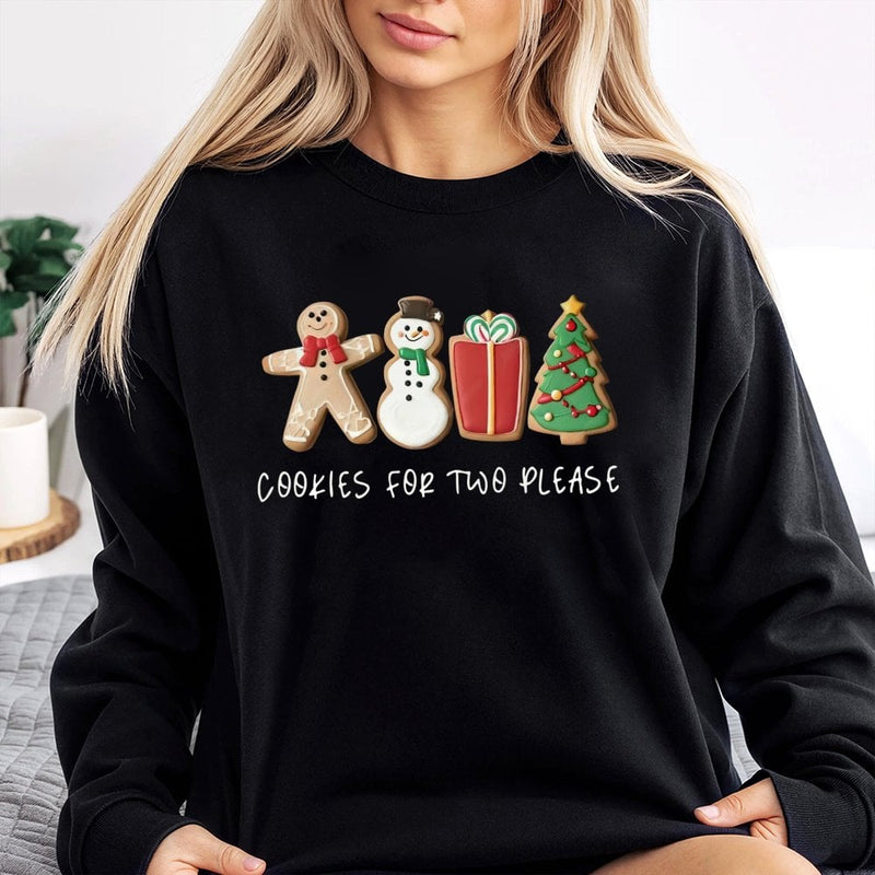 Gingerbread Baby Pregnancy Reveal Sweater, Cookies for Two Please Sweatshirt, Adorable Christmas Announcement Crewneck, Expecting Mom Present