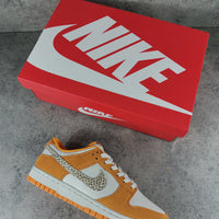 Low Top Sneakers, White Orange Colorway, Lace Up Design, Casual Gift for Sneaker Fans