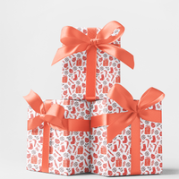 Candy Cane and Stocking Gift Wrap Paper, Christmas Wrapping Paper, Modern Minimalist Holiday Wrapping Paper, Xmas Present Gift Wrap Roll