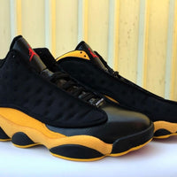 Sneakers, Black Yellow Colorway, Lace Up Design, Casual Gift for Sneaker Fans