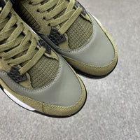 Retro Basketball Shoes, Olive Green Army Green Colorway, Canvas Footwear, Lace Up Design, Casual Gift for Shoe Lovers