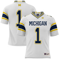 #1 Michigan Wolverines Football Jersey - White