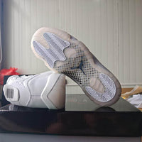 High Top Sneakers, White Colorway, Lace Up Design, Casual Gift for Sneaker Fans