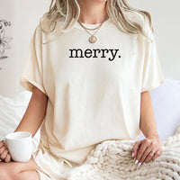 Minimalist Holiday Graphic Shirt, Merry Christmas T-Shirt, Festive Xmas Tee, Adorable Winter Holiday Shirt, Christmas Present for Men and Women