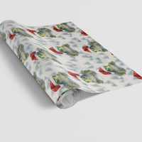 Santa Hat Turtle Gift Wrap, Christmas Tortoise Wrapping Paper, Adorable Animal Paper Roll, Festive Tortoise Wrapping Paper, Xmas Kids Gift Wrap