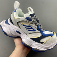 Low Top Sneakers, Royal Blue White Black Colorway, Lace Up Design, Casual Gift for Sneaker Fans