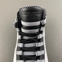 High Top Sneakers, White Black Gray Colorway, Lace Up Design, Casual Gift for Sneaker Fans