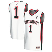 #1 Cincinnati Bearcats Lightweight Basketball Fashion Jersey - White