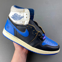 High Top Sneakers, Blue White Black Purple Colorway, Lace Up Design, Casual Gift for Sneaker Fans