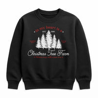 Comfy Holiday Forest Sweatshirt, Christmas Tree Farm Sweatshirt, Vintage Winter Tree Farm Pullover, Festive Xmas Crewneck Sweatshirt