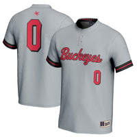 #0 Ohio State Buckeyes Softball Lightweight Fashion Jersey - Gray