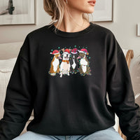 Adorable Festive Santa Dog Sweater, Pit Bull Christmas Sweatshirt, Holiday Dog Lover Crewneck, Winter Pitbull Sweatshirt, Dog Mom Xmas Present