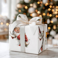 Humorous Beer Mug Holiday Gift Wrap, Beer Drinking Santa Wrapping Paper, Watercolor Santa Beer Wrapping Paper, Adult Christmas Wrapping Paper