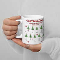 Custom Christmas Tree Office Mug, Best Team Ever Personalized Ceramic Mug, Coworker Holiday Coffee Cup, Appreciation Mug Present