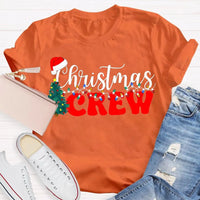 Festive Trees and Lights Graphic Shirt, Christmas Crew T-Shirt, Matching Family Xmas Tee, Holiday Party Group Vacation Shirt