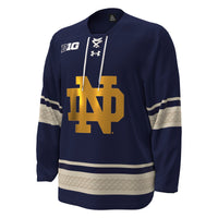 #42 Notre Dame Fighting Irish Alternate Replica Hockey Jersey - Navy