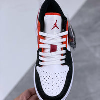 Retro Low Top Basketball Shoes, White Red Black Colorway, Lace Up Design, Casual Gift for Shoe Lovers