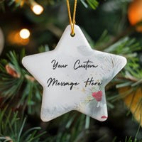 Ceramic Star Christmas Ornament, Custom Star Ornament, Star Shaped Keepsake Ornament, Holiday Tree Decoration, Family Present