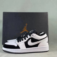 Low Top Sneakers, White Black Colorway, Lace Up Design, Casual Gift for Sneaker Fans